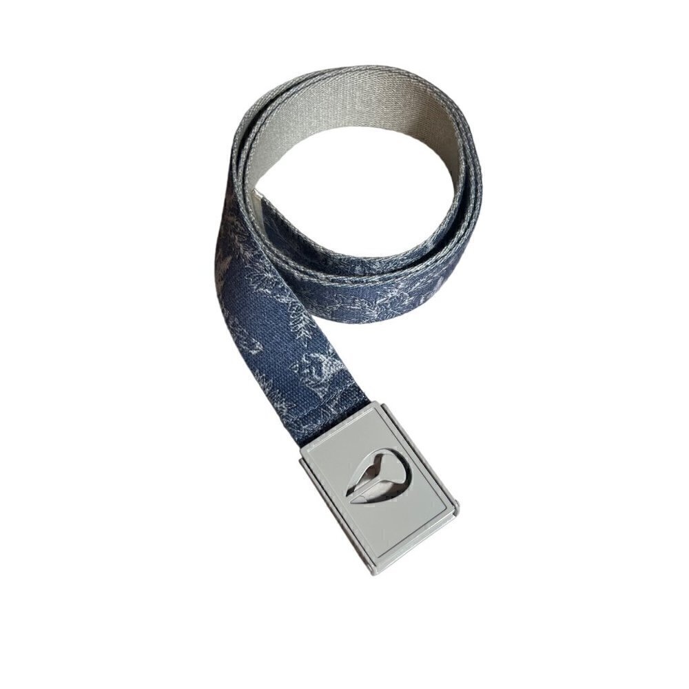 Nixon Enamel Wings Belt Light Blue Leaves Size M/L